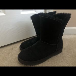 Ugg Black Fuzzy Boots
